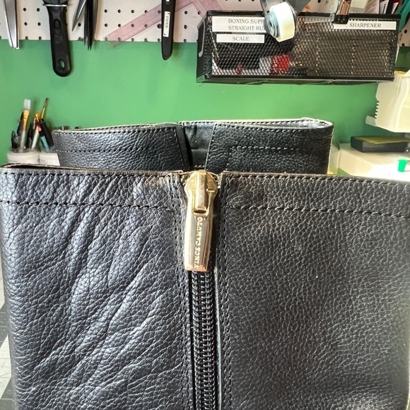 Vince Camuto Black and Gold Moto Boots - Picture 13 of 16